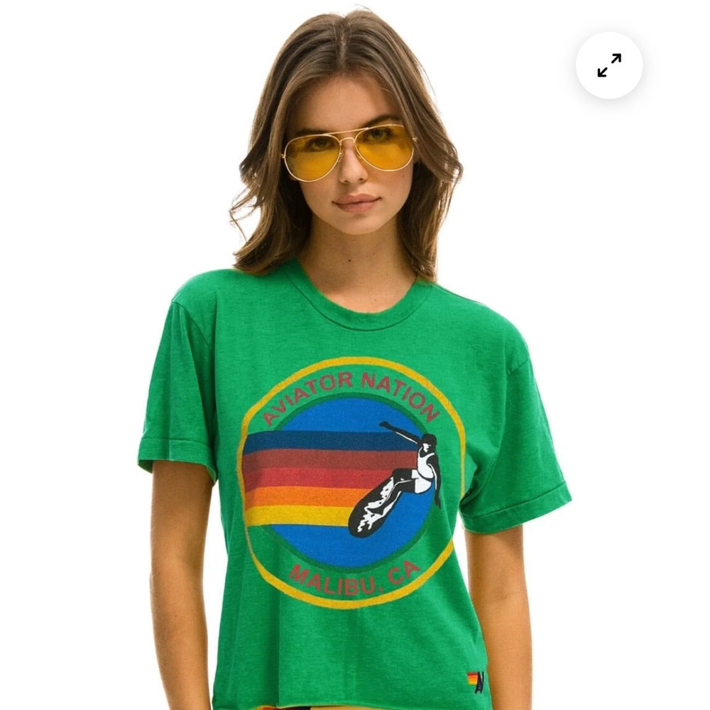 Aviator Nation Green Tee